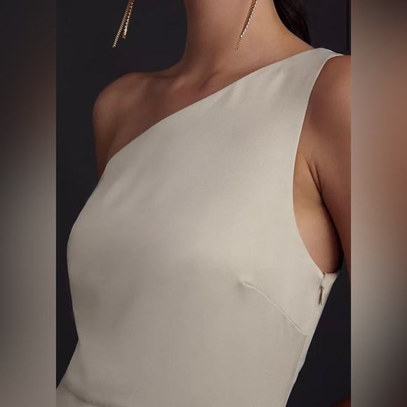 BHLDN Dylan One-Shoulder Satin Side-Slit Gown - Picture 3 of 6